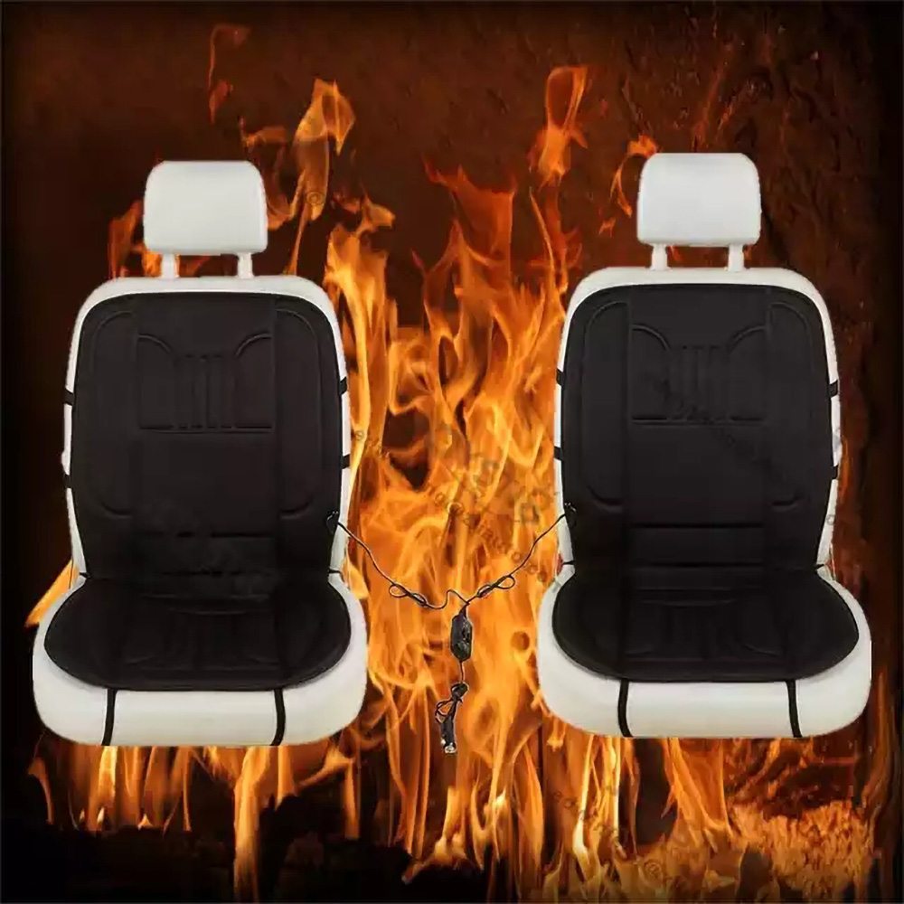 Portable Winter Car Heated Seat Cover Front Seat 12V Heated Car Seat Cover